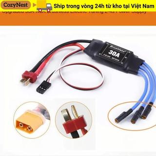 Bộ điều khiển tốc độ điện tử COZYNEST, ESC không chổi than đầu chuối 2-4S 3.5MM, 5V 3A UBEC 30A 40A Dễ dàng sử dụng các bộ phận máy bay RC cho máy bay trực thăng RC FPV