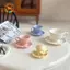 CANAMEK 1 Nhà Búp Bê Thu Nhỏ Pháp Retro Cà Phê Đĩa Mẫu Nhà Búp Bê Mini Chơi Đồ Nội Thất Nhà Bếp Phụ Kiện Trang Trí Cảnh CSF