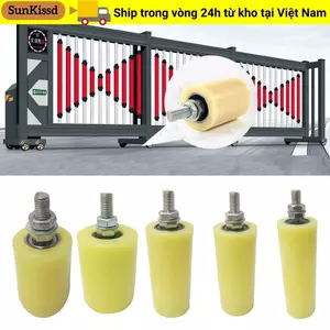 Con lăn hướng dẫn cổng trượt SUNKISSD, Hỗ trợ lắp ráp cổng dày bằng nhựa, Bánh xe dẫn hướng vòng bi đôi Nylon bền