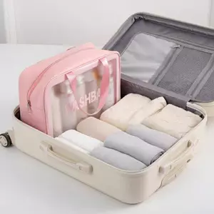 Túi đựng mỹ phẩm hai lớp di động MAKY Hộp đựng đồ trang điểm đa chức năng Túi đựng đồ chống nước cho du lịch gia đình VN