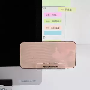 Bảng tin hiển thị GETVOW, Bảng ghi nhớ màn hình trong suốt Acrylic, Phụ kiện Hộp đựng giấy dán tự dính đa chức năng Đồ dùng văn phòng