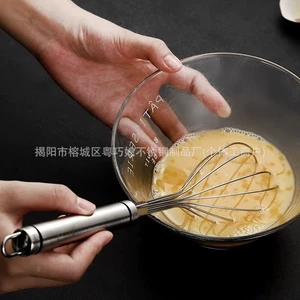 Cần khuấy thủ công bằng thép không gỉ 304 Cần khuấy kem cầm tay Máy khuấy trứng Máy bơm trứng Dụng cụ làm bánh gia dụng 9HOG