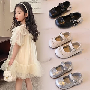 Giày búp bê bé gái da mềm - Giày công chúa phong cách tối giản, đế êm chống trượt, dễ phối đồ