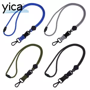Dây ID YICA, Dây buộc huy hiệu Polyester kim loại màu trơn, Giá đỡ thẻ ID Dây đeo cổ có thể điều chỉnh Nam Nữ
