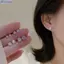 Bluelover 1 Cặp Bạc Cổ Điển Bốn Prong Kim Cương Đơn Giản Zircon Bông Tai Dành Cho Nữ Mới
