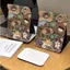 Gương gấp mini họa tiết sticker gấu collage retro gương vui mắt
