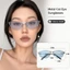 Trang Phục Du Lịch Thời Trang Màu Kính Mắt Kim Loại Kính Mát Mắt Mèo Bốn Màu Ống Kính Cho Sun Shade Tạo Kiểu Dáng