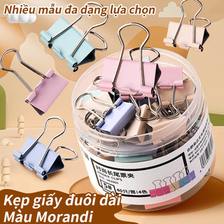 Kẹp giấy nhiều kích thước sắc màu pastel kẹp bướm tài liệu A4 kẹp sách học tập làm việc tiện lợi hot