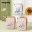 Hộp thiếc bánh quy MARGREDY, Trống có tay cầm Hộp sô cô la kẹo thiếc, Phim hoạt hình bằng kim loại dễ thương Thỏ in trang sức Lưu trữ đường Đóng gói