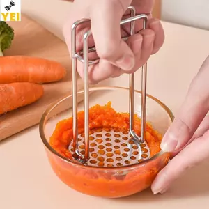 < YEI > Máy nghiền khoai tây bằng thép không gỉ Máy nghiền rau củ Máy ép trái cây sáng tạo Dụng cụ nhà bếp Tiện ích Phụ kiện nhà bếp Mới