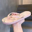 Flip-Flops Nữ Mùa Hè Mặc Ngoài Thời Trang Flat Flip-Flops Sandal Giày Đi Biển CBCD