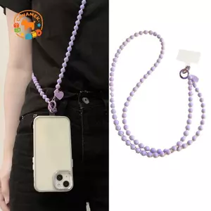 CANAMEK Thời Trang Ngọt Ngào Đính Hạt Dây Điện Thoại Dài Đeo Ngang Ne Dây Xích Điện Thoại Đa Năng Quyến Rũ Túi Đeo Vai Dây Đeo Thay Thế Túi Dây Xích CSF