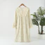 Phụ Nữ Cotton In Hoa Dài Tay Váy Ngủ Nữ Vinage Retro Đồ Ngủ Váy