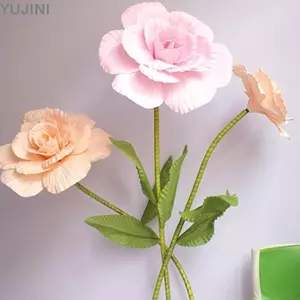 YUJUNI Mô Phỏng Hoa Nhánh, Thiết Kế Mô Phỏng Kích Thước Khổng Lồ Hoa Hồng Xốp PE Khổng Lồ, Tường 30 / 40 / 50cm Hoa Hồng Chất Liệu Bọt PE Sân Khấu Cung Cấp Tiệc Trang Trí Đám Cưới