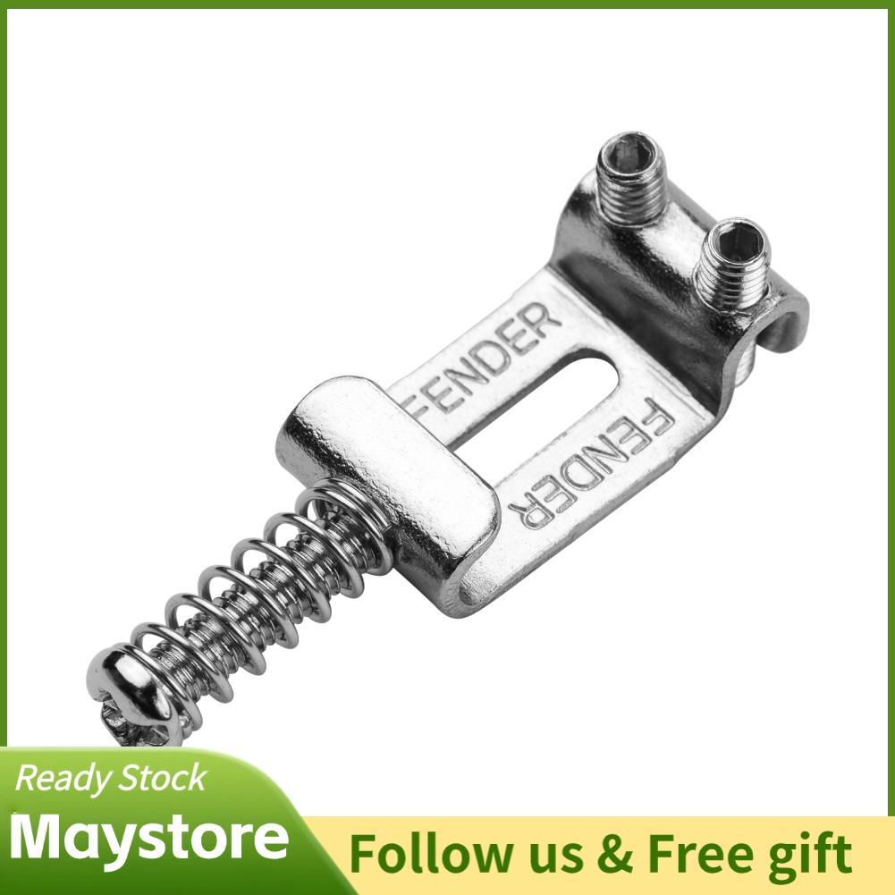 Maystoree 6 Yên ngựa đàn guitar Phụ tùng thay thế điện bằng kim loại cho đàn guitar ST Ngăn ngừa đứt dây Cải thiện âm sắc và duy trì với lò xo vít gắn
