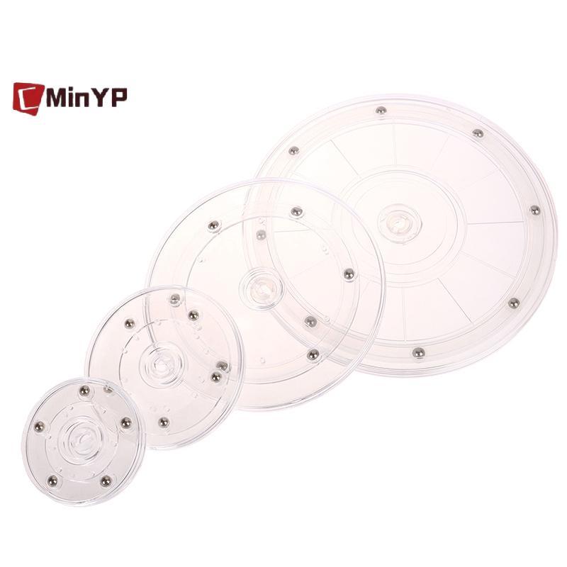 CMinYP Bàn Xoay Acrylic Trong Suốt 360 Xoay Màn Hình Đế Tròn Lười Trang Sức Trang Trí Đĩa Xoay Đồ Nội Thất Phần Cứng Vinh Quang