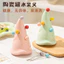 Bộ nĩa trái cây bằng thép không gỉ Hộ gia đình Món tráng miệng Nĩa nhỏ An toàn cho trẻ em Gốm trái cây Chọn bể chứa T7TA
