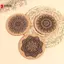 12 Chiếc Đế Lót Ly Bằng Gỗ Hình Tròn Thiết Kế Mandala Với Ra Round Cork Coaster VN