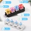 Móc khóa bàn phím LED FUHUIOT, 4 phím Bàn phím công tắc cơ học nhấp chuột sắc nét, trong suốt có đèn LED Mới lạ Bật sáng Keycap Fidget Đồ chơi bàn văn phòng