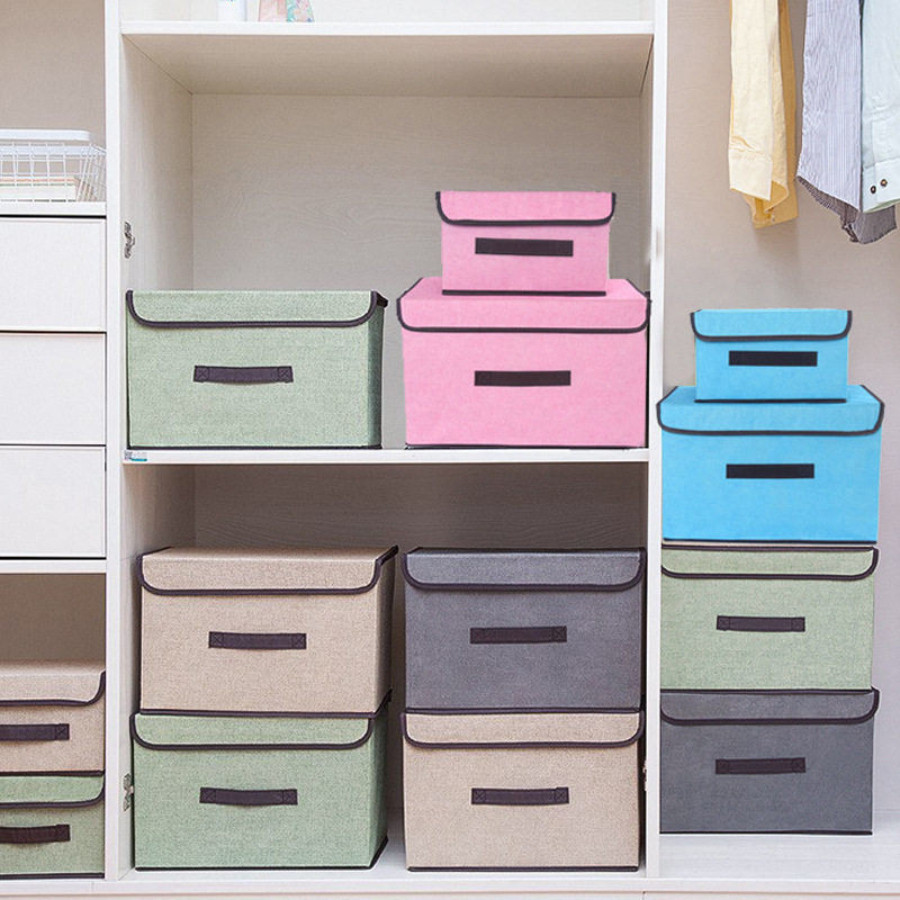 Hộp Vải Đựng Đồ Đa Năng Có Nắp ENODA HOME, Thùng Đựng Quần Áo Gấp Gọn Bằng Vải Cứng Cáp HV005 | BigBuy360 - bigbuy360.vn