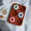 TMOY 6 Lỗ Silicon Bánh Donut Khuôn Bagel Chảo Non Sti Nướng Chịu Nhiệt Khuôn Làm Bánh Donut Chảo Dụng Cụ Nướng Bánh TMOY