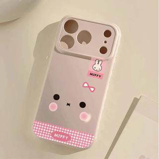 Ốp lưng thỏ Miffy nơ caro hồng phù hợp với iPhone17promax 16/15/14/13/12