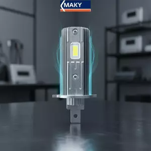 MAKY 2500W H1 Bóng Đèn Pha LED CSP Cho Đèn Pha Ô Tô H1 Đèn Không Quạt Tự Động Diode Sương Mù Đèn 12V Trắng Ô Tô 24V VN