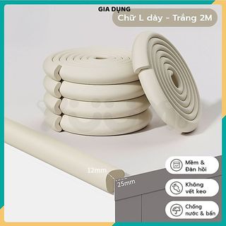(COMBO 3) CUỘN XỐP BỌC CẠNH BÀN 2M MÀU XÁM - Chống Va Đập Hiệu Quả, Kèm Keo Dán
