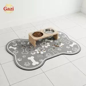 Thảm lót nước và thức ăn cho thú cưng thấm bùn Diatomaceous Thảm chống thấm nước chống trượt Ngăn ngừa rối loạn cho thú cưng trong nhà [VN]