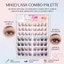 C Curl Angled Wing Lông mi giả Sợi tổng hợp màu đen Nhìn tự nhiên 8-13mm Chiều dài hỗn hợp
