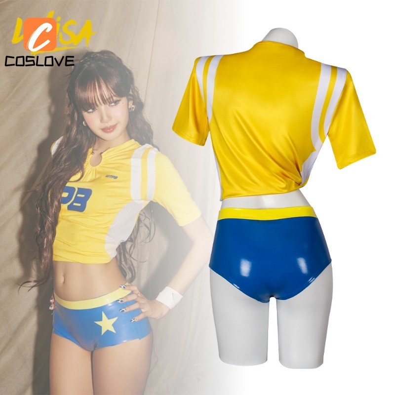 World Cup 2026 Lisa Sân Khấu Hiệu Suất Cosplay Quần Áo Trọn Bộ Trang Phục Trang Phục Cho Nữ Cổ Vũ Phong Cách Đội