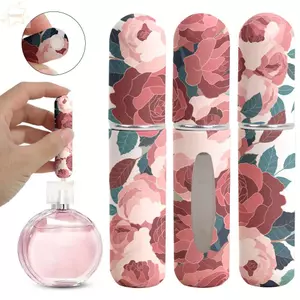 Bình xoay dạng xịt AWNGD, Chai nước hoa Mini có thể đổ lại tinh dầu, Hộp đựng mỹ phẩm rỗng 5ml