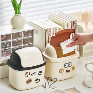 Máy Tính Để Bàn Thùng Rác Có Thể Dễ Thương Mini Hoạt Hình Sinh Viên Ký Túc Xá Bàn Ăn Bàn Phòng Ngủ Giường Thùng Rác Nhỏ Hộp Bảo Quản BBSX
