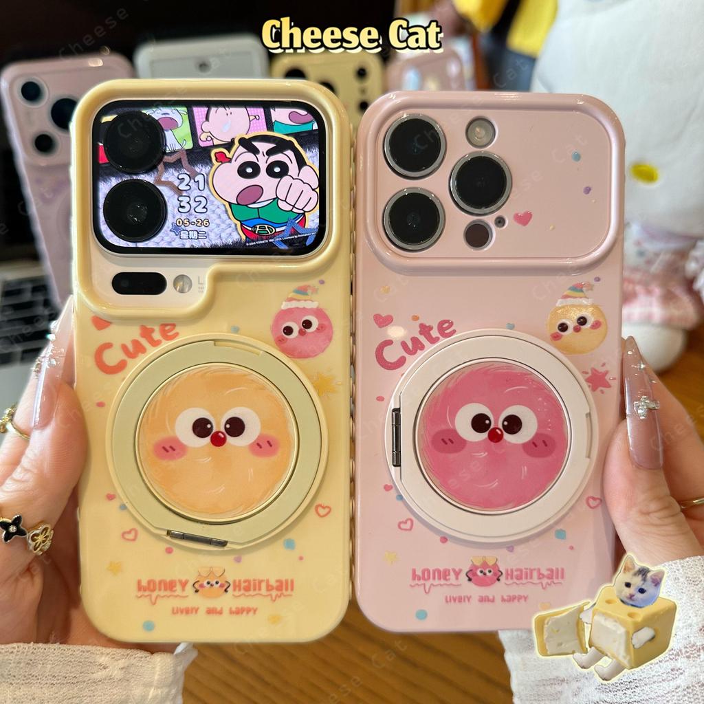 Ốp điện thoại hình bánh rán màu kẹo ngọt cho iPhone 11 12 13 14 15 Plus 16 17 Pro Max 17 Air có chân đế