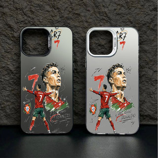 Ốp lưng iPhone Bồ Đào Nha họa tiết Ronaldo phủ kim loại IMD iP 17 16 15 14 13 12 11 Pro Max Plus X Max 7 8 Plus Air