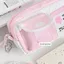 Túi Đựng Bút GETVOW, Bút Chì Nhiều Lớp Màu Trắng Hồng, Thiết Kế Dây Kéo Kawaii In Hình Mèo Dung Tích Lớn Túi Văn Phòng Phẩm Đồ Dùng Học Tập