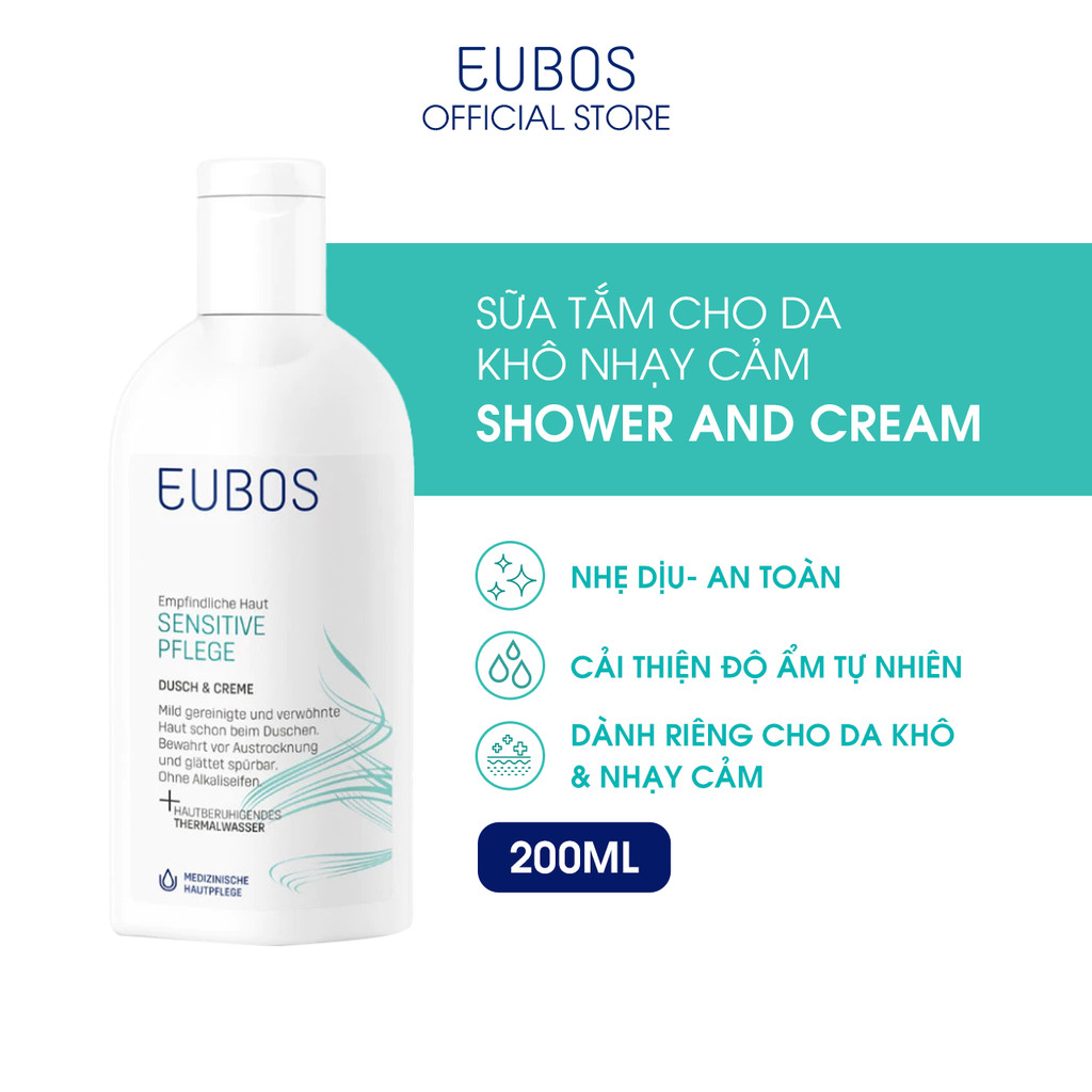 Combo Chăm Sóc Dịu Nhẹ Dung Dịch Vệ Sinh Phụ Nữ EUBOS Intimate Woman Và Sữa Tắm Cho Da Khô, Nhạy Cảm 200ML