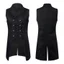 Nam Gothic Steampunk Đôi Ngực Tailcoat Áo Khoác Jacquard Thổ Cẩm Không Tay Đuôi Nuốt Áo Thời Trung Cổ Victoria Trang Phục Cho Sân Khấu Biểu Diễn Tiệc Cosplay