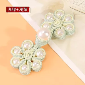 Sườn Xám Đĩa Nút Ngọc Trai Sáu Cánh Hoa Phong Cách Trung Hoa Đầm Phong Cách Trung Hoa Retro Hoa Nút Tang Phù Hợp Với Hanfu Nút 6.11