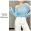 Milyfashion Xanh Chấm Bi Áo Thun Dài Tay Mỏng Chống Nắng Mùa Hè Phong Cách Mới Ngắn Hàng Đầu BÉ TEE Kỳ Nghỉ 0IY8