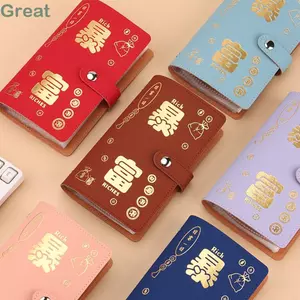 GREAT 100 Phong Bì Tiết Kiệm Tiền Challeng, Dung Tích Lớn Làm Giàu Qua Đêm Chất Kết Dính Mini Tiết Kiệm Thử Thách, Quà Tặng Năm Có Thể Tái Sử Dụng Chất Kết Dính Ngân Sách PU Chống Thấm Nước Người Yêu