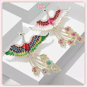 JRP Thời Trang Kim Cương Giả Bay Phượng Hoàng Trâm Cài Cho Nữ Quần Áo Áo Trang Sức Phụ Kiện Quà Tặng JRP
