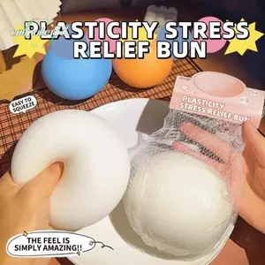 CATMALLER88 Bóng Giảm Căng Thẳng Mềm, Bóng Bóp Nhồi Bông Siêu Mềm Thực Tế Hấp, Sáng Tạo Chậm Có Thể Tái Sử Dụng Có Thể Tái Sử Dụng Bun Hấp Đồ Chơi Giải Nén Đồ Chơi Cảm Giác