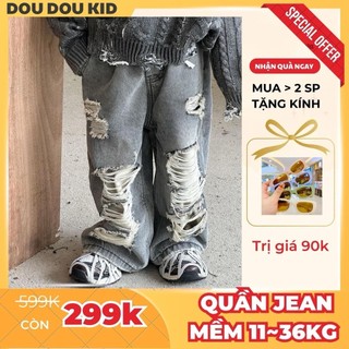 QJ25 Quần Jean Cho Bé 11-36kg,Chất Jean Denim Mềm By DOUDOU KID