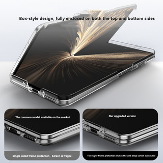 Ốp Cứng Trong Suốt Cho Honor Magic V5 5G Bản Lề Gấp Full-frame Bảo Vệ Ống Kính