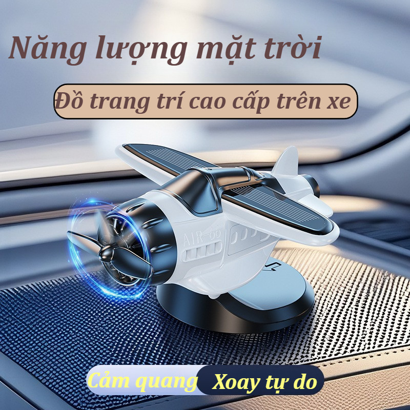 Đồ trang trí máy bay năng lượng mặt trời ô tô,Máy bay chiến đấu cánh quạt quay chạy bằng