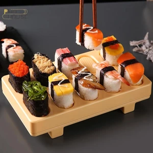 PlumHOUSE Khuôn cơm hình chữ nhật Musubi Press 10 trong 1, làm Onigiri/Nigiri/Sushi, bộ DIY cơm ép Nhật Bản