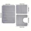 Bộ thảm phòng tắm chống trượt Treeling Thảm tắm Flannel Thảm thấm mềm có thể giặt được