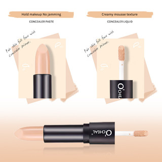 OCHEAL Concealer Liquid Double-Headed Contouring Stick Ba chiều Face Brightening Highlighting Base Stick Sửa đổi bóng mũi
