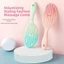 FAVORITEGOODS Lược chải tóc lông tơ, Lược Massage túi khí rỗng màu Gradient di động, Lược tạo kiểu tóc hình bầu dục thời trang